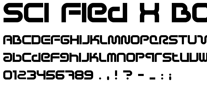Sci Fied X Bold font